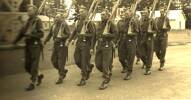 George marching at back far right 1941