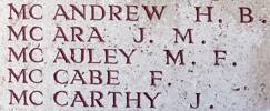 James Mcara's name is on Lone Pine  Memorial to the Missing, Gallipoli, Turkey.