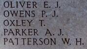 Thomas Oxley's name is on Chunuk Bair New Zealand Memorial to the Missing, Gallipoli, Turkey.