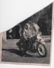 Grandad on a Velocette Motorcycle. No notes on back, but looks similar to others stated as Rotorua 1938.