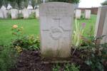 Grave of R.J. WILSON buried at Cite Bon Jean Military Cemetery, Armentieres, France. Grave 11.A.17