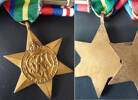 The Pacific Star is a military campaign medal instituted by the United Kingdom in May 1945 for British and Commonwealth forces in the Pacific Campaign from 1941 to 1945 during the 2nd World War awarded to Norman Rosser Bryan NZAF70862