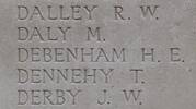 Thomas Dennehy's name is inscribed on Tyne Cot Memorial to the Missing, Belgium