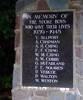 Marsden Cemetery World War 2 Memorial, Nelson - which includes the name of Squadron Leader Valentine Allport DFC.