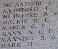 Alexander's name is on Lone Pine Memorial to the Missing, Gallipoli, Turkey.