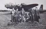 RAK Oakington August 1943 with their new Stirling W7569 MG-D.L to R 1. Ron Grabtree (B/A) 2 Scittie Fergusson (F/E)3 Harry Goddard (RG) 4 Don Lamb (Nav)5 Ben Dallenger (Pilot) 6 Bill Anderson (W/OP)7 ? Gunner (M/UG)