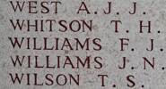 Joe's name is on Lone Pine Memorial to the Missing, Gallipoli, Turkey.