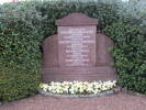 Memorial stone erected by villagers