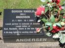 Grave of Gordon Harold ANDERSEN
Waikaraka Cemetery, Auckland, New Zealand
Photographed 8 February 2011
