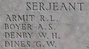 Alfred's name is inscribed on Caterpillar Valley NZ Memorial to the Missing, Fran