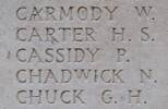 Patrick's name is inscribed on Tyne Cot Memorial to the Missing, Belgium.