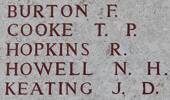 Neil's name is on Lone Pine Memorial to the Missing, Gallipoli, Turkey.