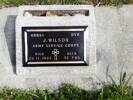The bronze plaque for DVR J. Wilson in the services Section of Havelock Cemetery, Marlborough, NZ.