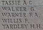 Frederic's name is inscribed on Caterpillar Valley NZ Memorial to the Missing, France.