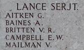 Vivian's name is on Chunuk Bair New Zealand Memorial to the Missing, Gallipoli, Turkey.