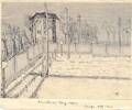 Pen and ink sketch by JHG Alp held as POW during WWII