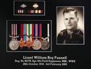 Collage image of Lionel Funnell, his medals and insignia, compiled by his daughter (Gail Robinson), and photographed professionally circa 2006