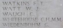 Frederick's name is inscribed on Messines Ridge NZ Memorial to the Missing, West-Flanders, Belgium.