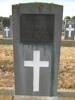 Services plaque, granite headstone