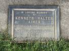 Shows burial of Kenneth Walter Aimer and his wife Alice with their date of deaths and age at deaths. 