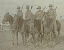 John Donald Finlayson on right of photo.  Taken while on training camp before leaving for WWI.  From left to right;-
Frank Macwood, William Robert Lang, McLeod Finlayson, John Donald Finlayson