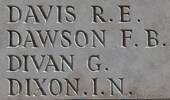 Innis Dixon's name is inscribed on Caterpillar Valley NZ Memorial to the Missing, France.