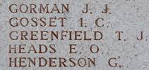 Joseph's name is on Lone Pine Memorial to the Missing, Gallipoli, Turkey.