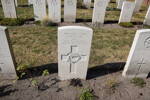 Grave marker from John Mitchell Paape's grave at Uden Commonwealth War Cemetery, The Netherlands. Take on September 14, 2020. 