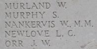 William's name is Inscribed on Tyne Cot Memorial to the Missing, Belgium.