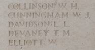 Thomas Devaney's name is inscribed on Tyne Cot Memorial to the Missing, Belgium.