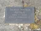 Memorial plaque to Thomas Watson ARTHUR
Waikaraka Cemetery, Auckland, New Zealand
Photographed 6 October 2013
