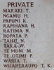 Private Pitonga Te Otimi&#39;s name inscribed on the Chunuk Bair (New Zealand) Memorial, Chunuk Bair Cemetery, Gallipoli, Turkey