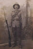 Studio portrait of William Carter in uniform, probably in Egypt, so circa 1915-1916. 