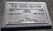 Grave plaque Hutton Donald Bernard Don