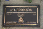 D.T. ROBINSON. 239216, 2nd NZEF. Pte. 22 Btn., died 11.7.2006 aged 84 years He is buried in the Taruheru Cemetery, Gisborne Block RSAAS Plot 224