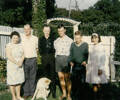 Audrey Phyllis Anslow and Clifford Harold Anslow with their children. 
From the eldest to youngest Malcolm Albert Anslow, Kenneth Clifford Anslow, Gordon Kevin Anslow and Estelle Fay Anslow. 

This photo was taken at Henry Harold Anslows house - 65 Harbour View Road, Northland, Wellington, New Zealand.