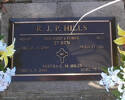 449061, 2nd NZEF J FORCE, Sgt A.J.P. HILLS 27 Btn, died 26.4.2000 aged 77 years BERTHA C.M. HILLS, died 8.5.2000 aged 75 years. Both are buried in the Taruheru Cemetery, Gisborne Block RSA 34 Plot 477