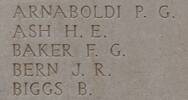 Frederick's name is inscribed on, Tyne Cot Memorial to the Missing, Belgium.