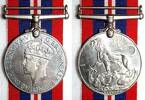 War Medal 1939–1945Awarded to Flying Officer  H.C.E.Thurston.Awarded to subjects of the British Commonwealth who had served full-time in the Armed Forces or the Merchant Navy for at least 28 days between 3 September 1939 and 2 September 1945.
