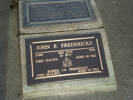 2nd NZEF, 31605 Pte J P FREDERICKS, 25th Battn, died 13 September 1976 aged 69 years. ROSINA I M FREDERICKS died 28.12.2011 aged 92 yrs Both are buried in the Taruheru Cemetery, GisborneBlk RSA Plot 763