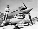 AK461 "A" in the background,on 25/11/41,  Sgt Frederick Dunford Glasgow NZ402469, RNZAF, Aircraft destroyed in combat over Sidi Resegh,  1 and 4/JG27, pilot KIA, at 1512, seven 3 Squadron Tomahawks took off with twelve of 112 Squadron and met seventy Axis aircraft over Sidi Rezegh. pilot shot down , KIA,  by Oberfeldwebel Albert Espenlaub of I./JG 27
