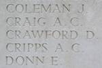 David's name is inscribed on Messines Ridge NZ Memorial to the Missing, West-Flanders, Belgium.
