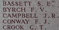 Samuel's name is on Lone Pine Memorial to the Missing, Gallipoli, Turkey.