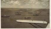 First eschelon convoy at sea one day out from Colombo. Boat at rear was 20th Battalion transport ship
