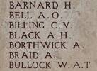 Aubrey's name is on Chunuk Bair New Zealand Memorial to the Missing, Gallipoli, Turkey.