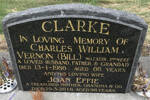 CLARKE - In loving memory of CHARLES WILLIAM VERNON (Bill), No. 73278, 2nd NZEF, a loved husband, father and grandad, died 13 January 1986 aged 66 years
He is buried in the Taruheru Cemetery, Gisborne
Blk 38 Plot 46
