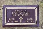 L/Sgt # 802434 W MAUI NZ INFANTRYDied 11.10.1946 aged 29yrs