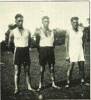 These members of the Tolaga Bay Athletic Club in 1935 all served overseas with the Maori Battalion. Left to right, George Baker, Heretaunga Tamanui, and Julian Thompson.