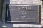 593463, 2nd NZEF, Pte F.M. WELLS, NZEME, died 3.12.1999 aged 84 years He is buried in the Taruheru Cemetery, Gisborne Block RSA 34 Plot 456