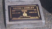 24292, 2nd NZEF. Pte KEITH J. SHIRLEY 24 Btn, died 24.6.2001 aged 82 years, VERA D. SHIRLEY, died 2.1.2007 aged 85 years.
Both are buried in the Taruheru Cemetery, Gisborne
Blk RSA 32 Plot 8
